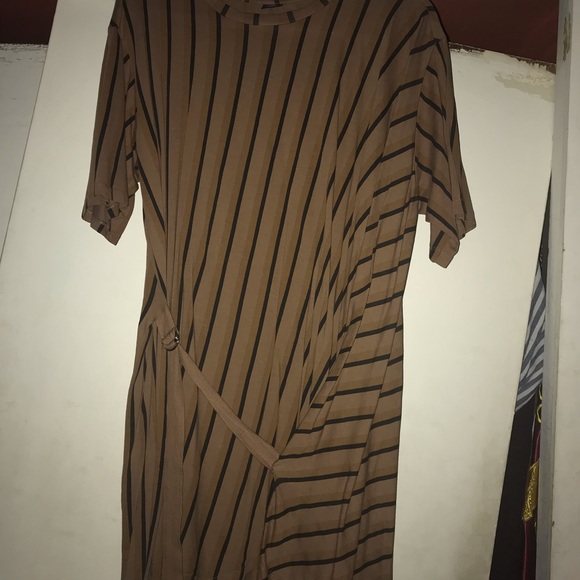 Zara brown belted dress - Picture 2 of 4
